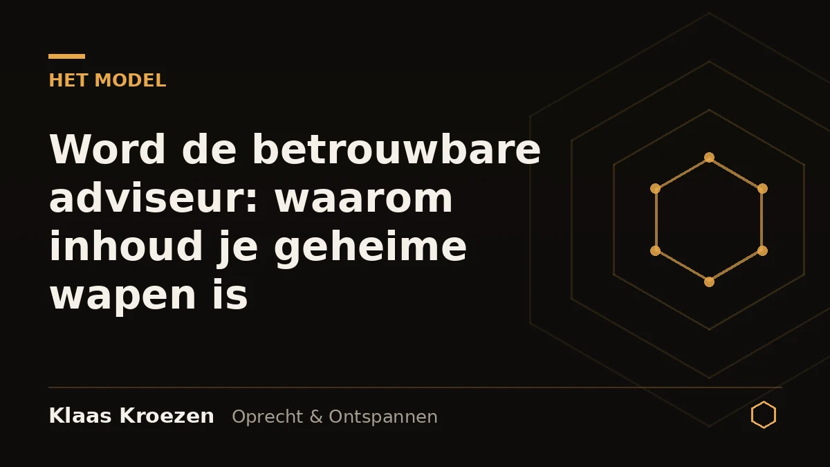 Word de betrouwbare adviseur: waarom inhoud je geheime wapen is, element uit het Customer Experience Model van Klaas Kroezen