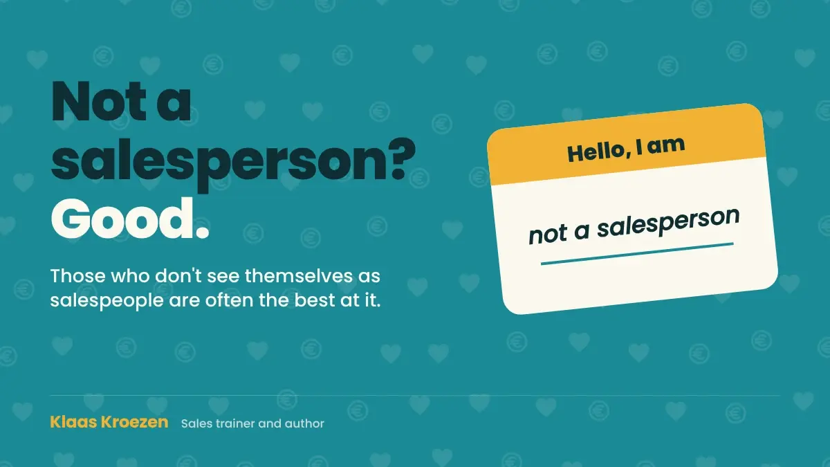 For the consultant who does not see themselves as a salesperson | Klaas Kroezen, honest and relaxed