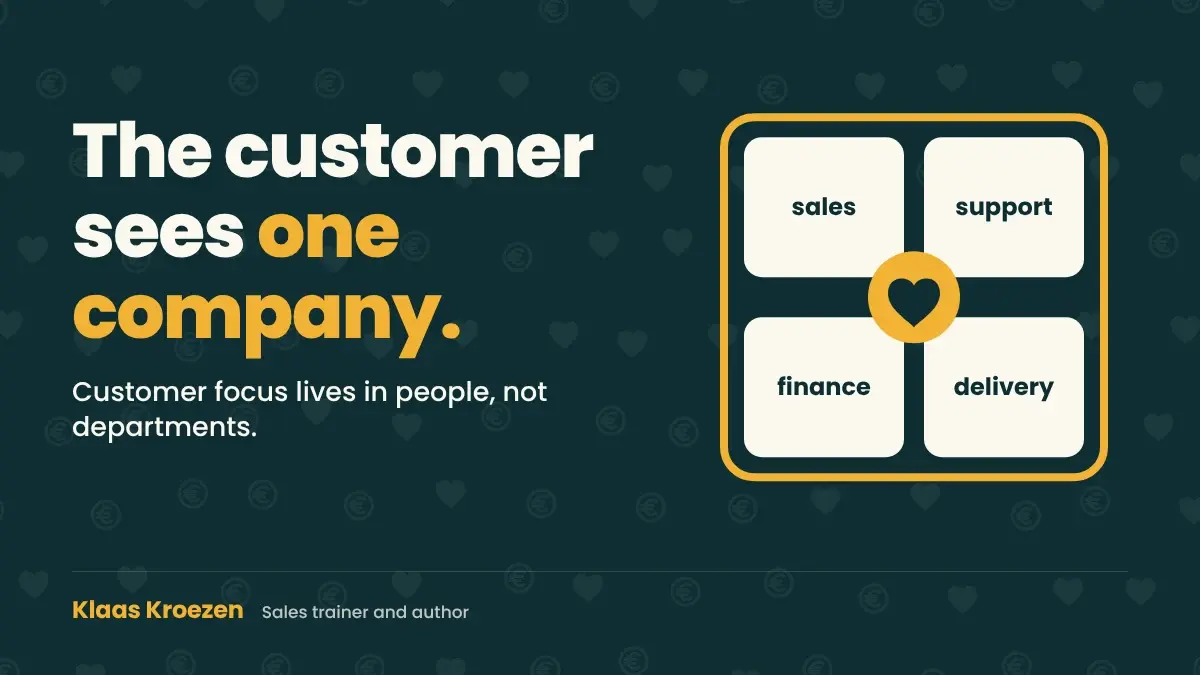 Customer focus in a team working together