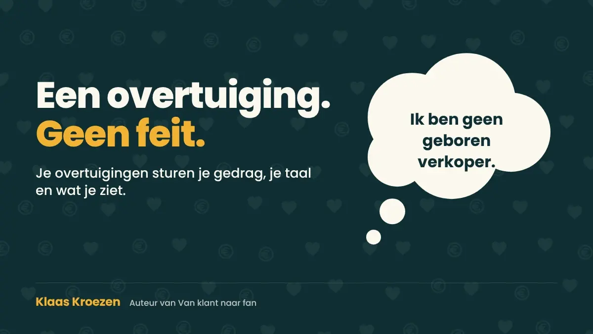 Overtuigingen in sales: de dragende muren van je resultaat, element uit het Customer Experience Model van Klaas Kroezen