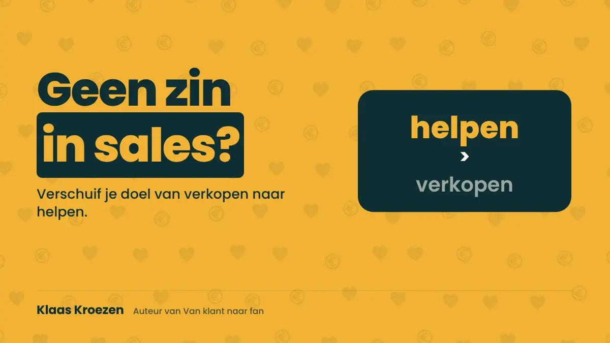 Salestraining voor ondernemers die eigenlijk geen zin hebben in sales | Klaas Kroezen, oprecht en ontspannen