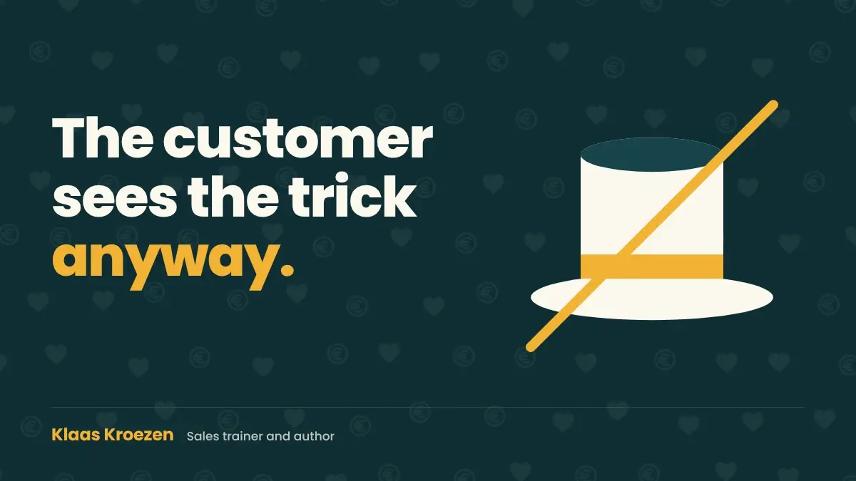 Sales training without tricks: your customer sees straight through it | Klaas Kroezen, honest and relaxed