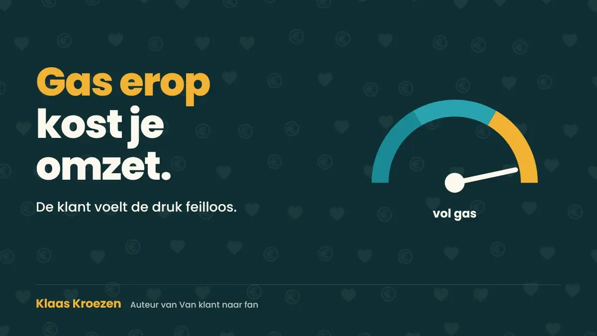 Targetdruk: waarom "gas erop" je omzet juist kost | Klaas Kroezen, oprecht en ontspannen