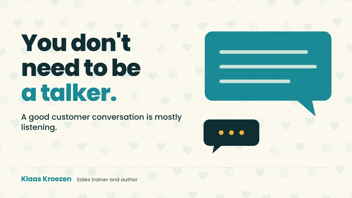 Selling as an introvert: you do not need to be a talker | Klaas Kroezen, honest and relaxed