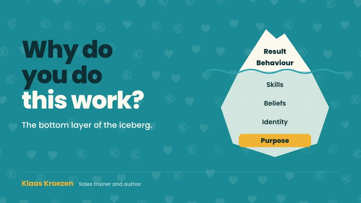 Purpose in sales: the bottom layer of the iceberg | Klaas Kroezen, honest and relaxed