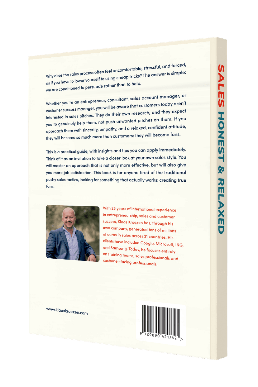 Back cover of Sales, Honest and Relaxed
